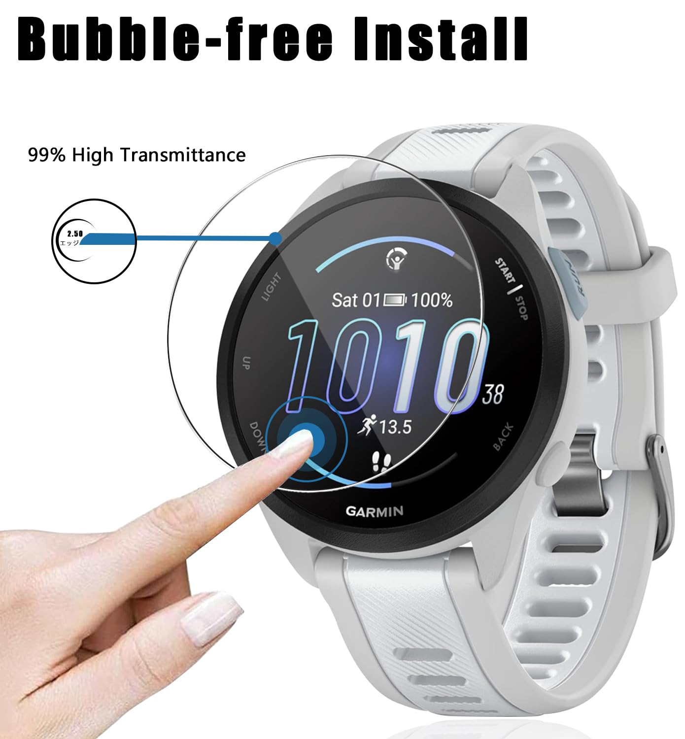 Protezione Schermo Vetro Temperato Superior ZRL Per Garmin Forerunner 630/225/235 (9H, 0.3mm, HD)