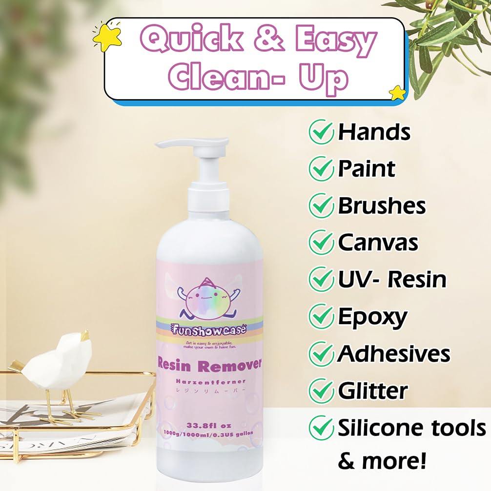 Removedor de resina epoxi, limpiador de herramientas y jabón de manos, 33 oz