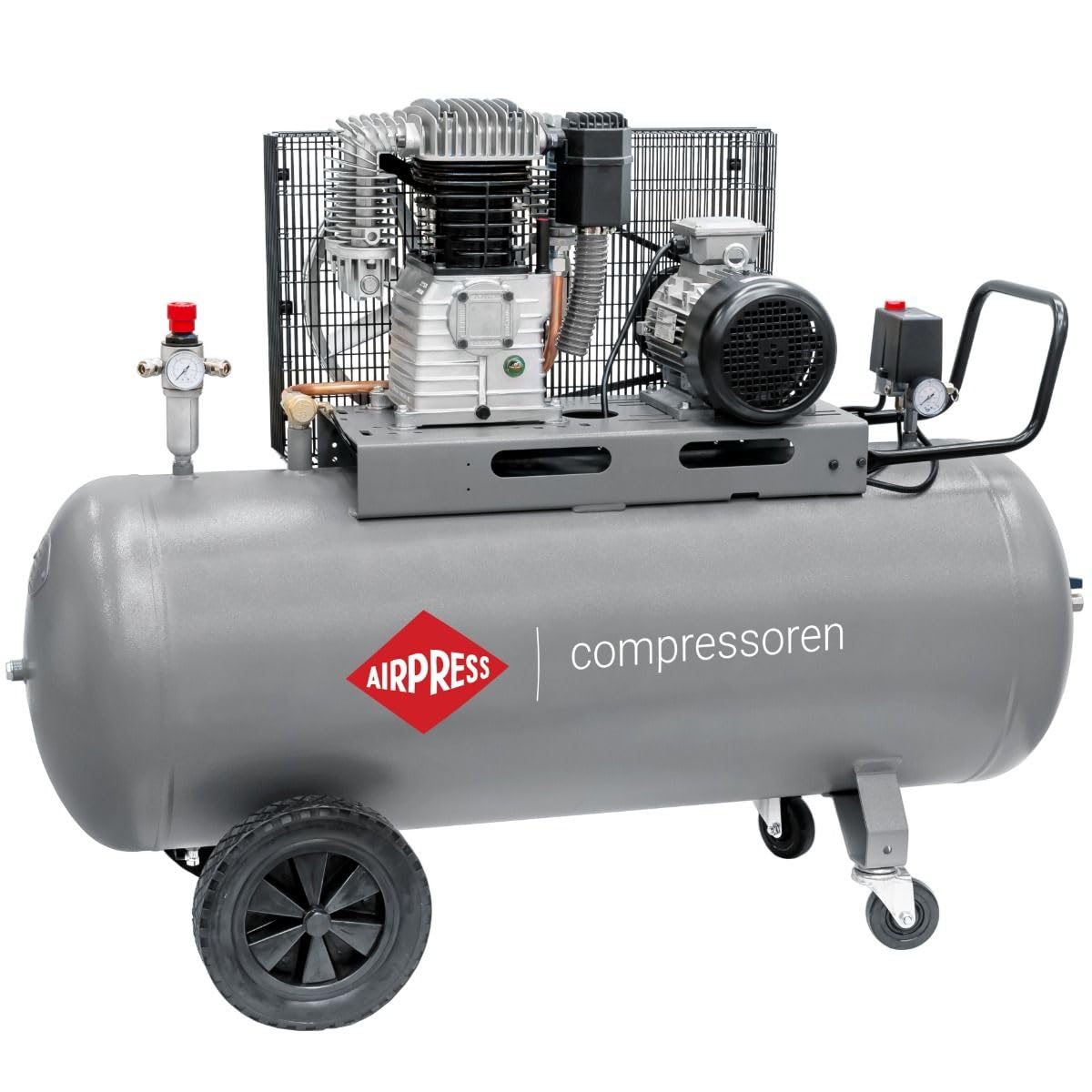 Airpress® Compressore ad aria compressa 5,5 CV 4 kW 11 bar 270 litri caldaia 400 Volt grande compressore a pistone lubrificato ad olio HK 700-300