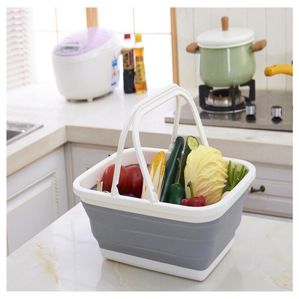 Cesto Contenitori Cestino Portaoggetti Organizer Cassetta Pieghevole Impilabile - Foto 2