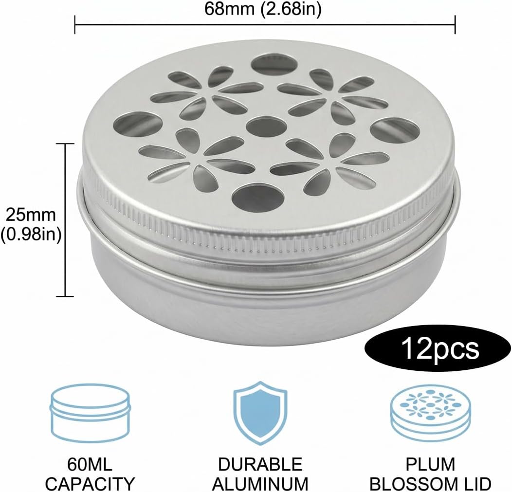 12 Piezas de Accesorios de Perros, 60 ML Latas de Aroma de Aluminio para Entrenamiento de Perros, con ventilación, Accesorios la Detección Olfativa de Mascotas, para olfateadores, 68x25mm 7
