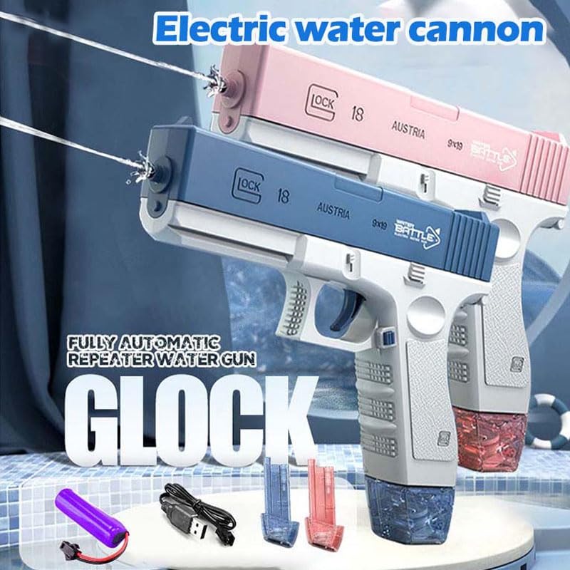 Image of Electric Water Guns Water Pistol Holi Pichkari Pitsol, High Pressure up to 35FT, Powerful Squirt Guns for Pool Beach Party Games and Outdoor Water Fighting