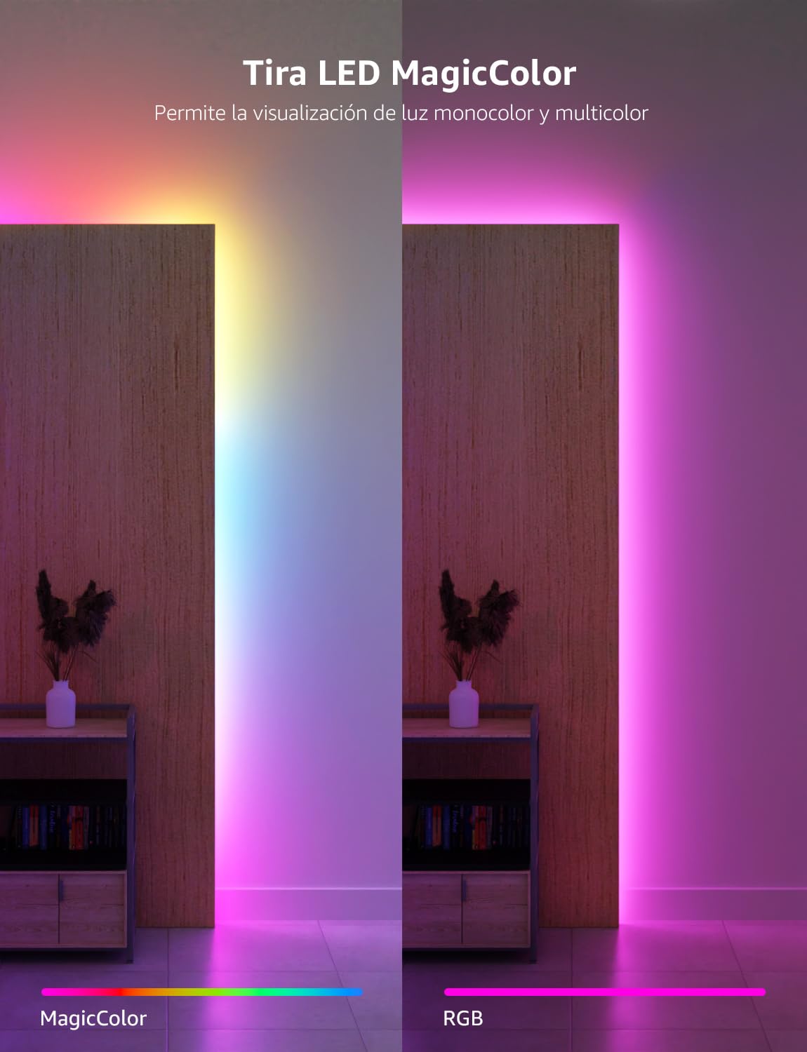 Lepro S1 AI Tira LED 5M, Luces LED MagicColor, Fonciona con Alexa y Google Assistant, Sincronización de Música, Diseñador de Iluminación AI Personalizado, Luz WiFi para Dormitorio, Fiesta, Gaming