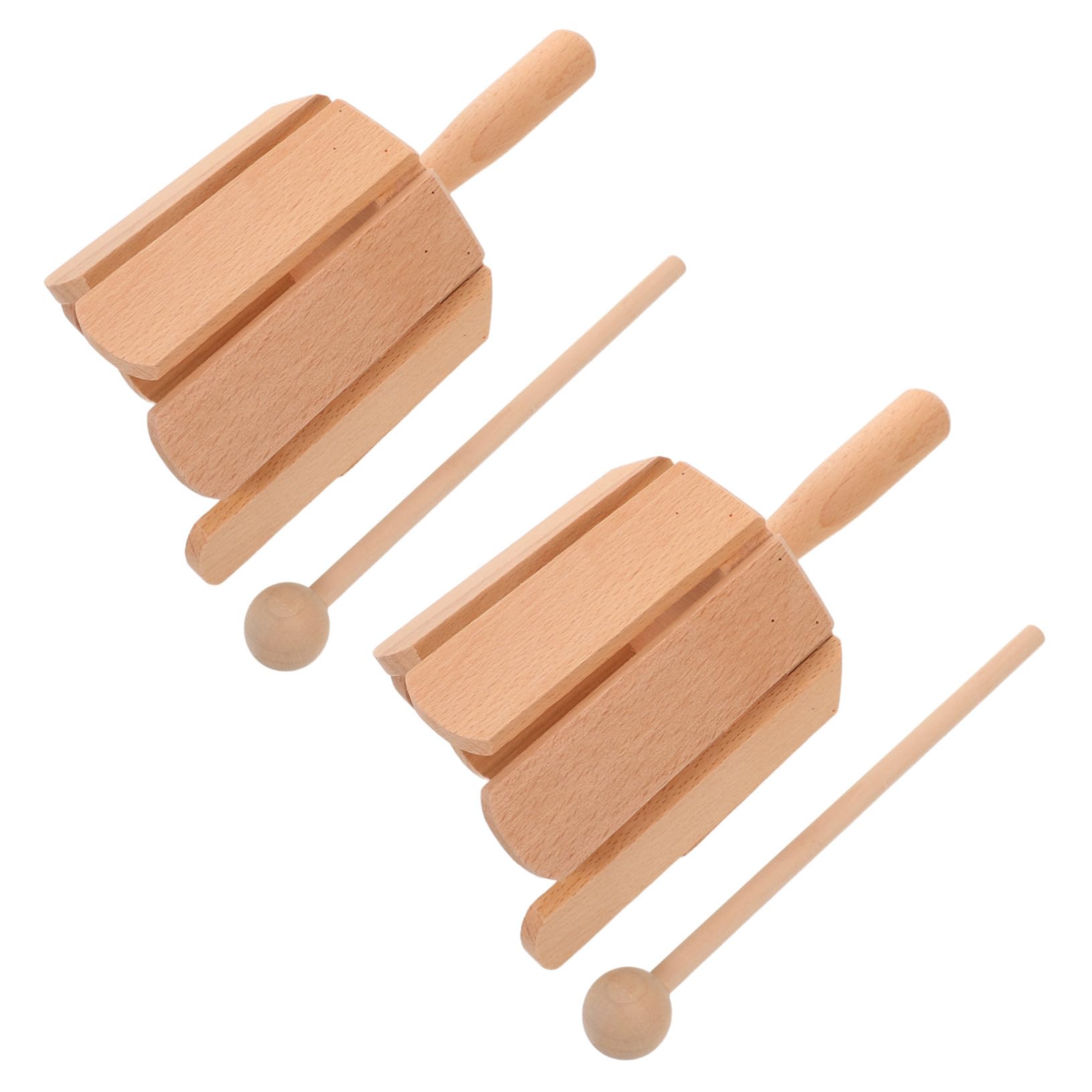 Juguete Musical Orff de Madera, 8 Tonos, 2 Piezas para Niños