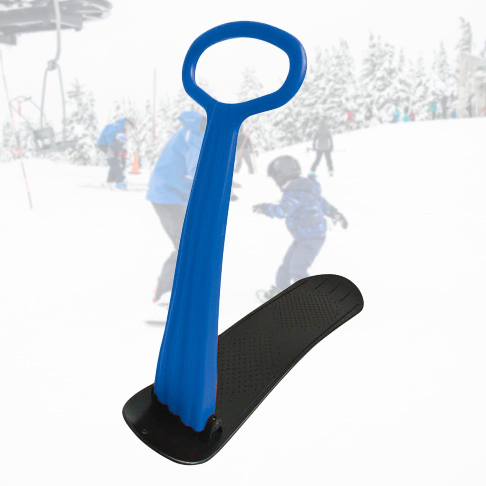 Luge Neige Enfant Traîneau Ski Toboggan Sled Pliante en PETG Stable avec Poignées Ergonomiques Adaptée Aux Jeux de Famille Neige Cadeau