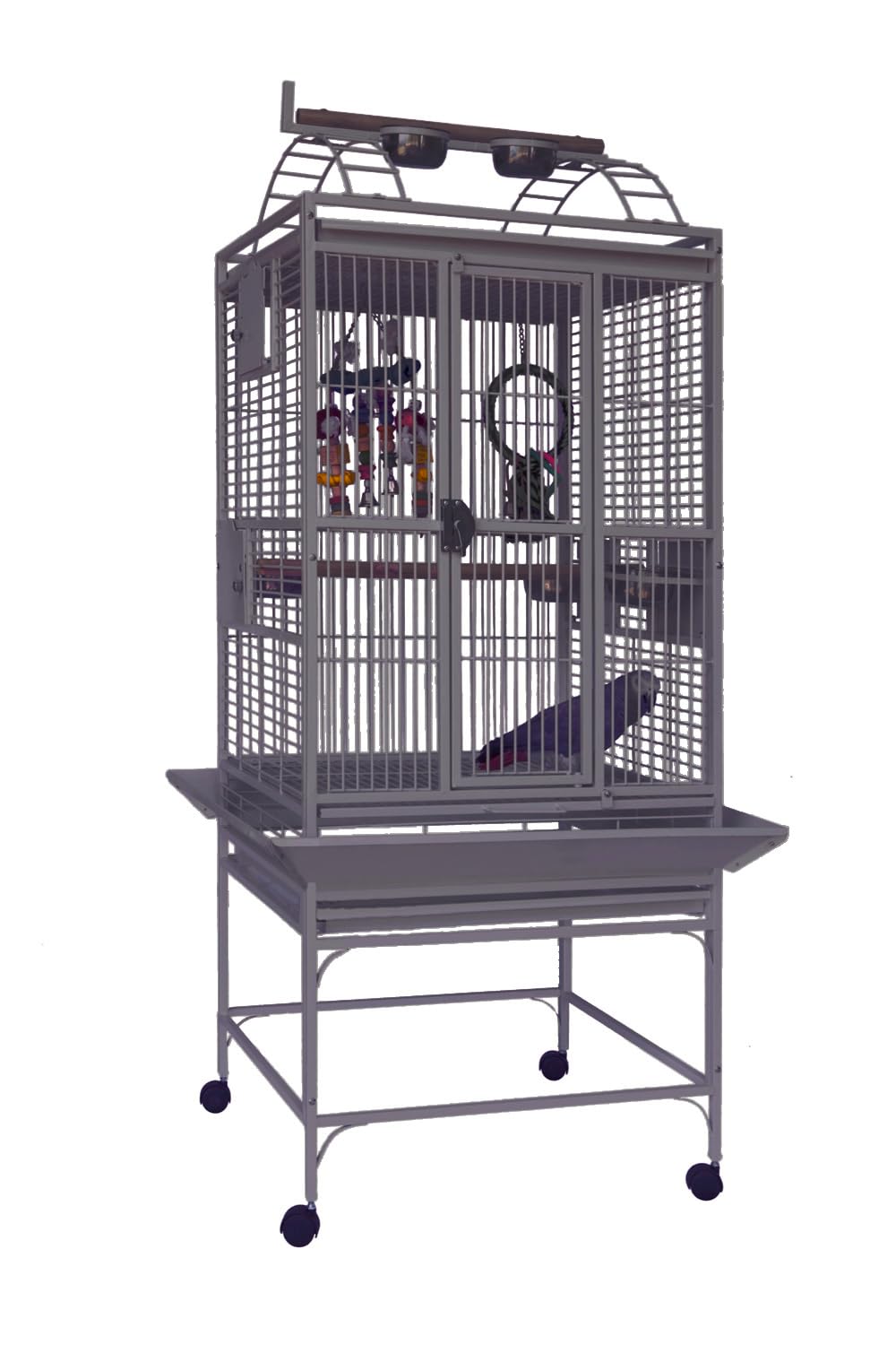 Jaula Loro Completa | Jaula Pajaros Ideal para Loros de Tamaño Mediano y Cría de Loros Pequeños | Medidas 60 x 56 x 160 cm | Peso 30 kg