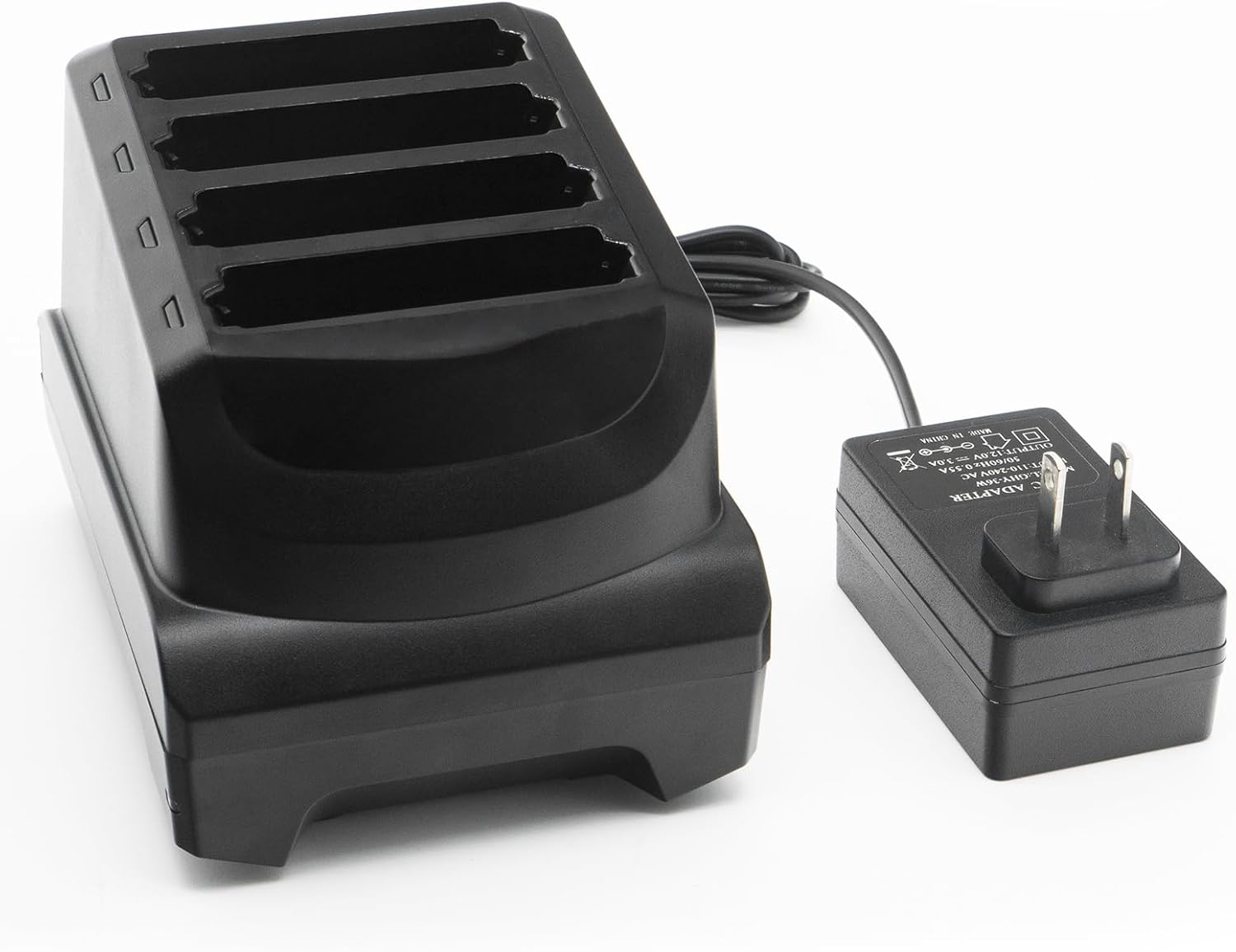 4-Slot Battery Charging Cradle Kit for Zebra TC53 TC58 TC73 TC78 Barcode Scanners | Compatible with BT-000442 Battery - Charger Station with Adapter SAC-NGTC5TC7-4SCHG