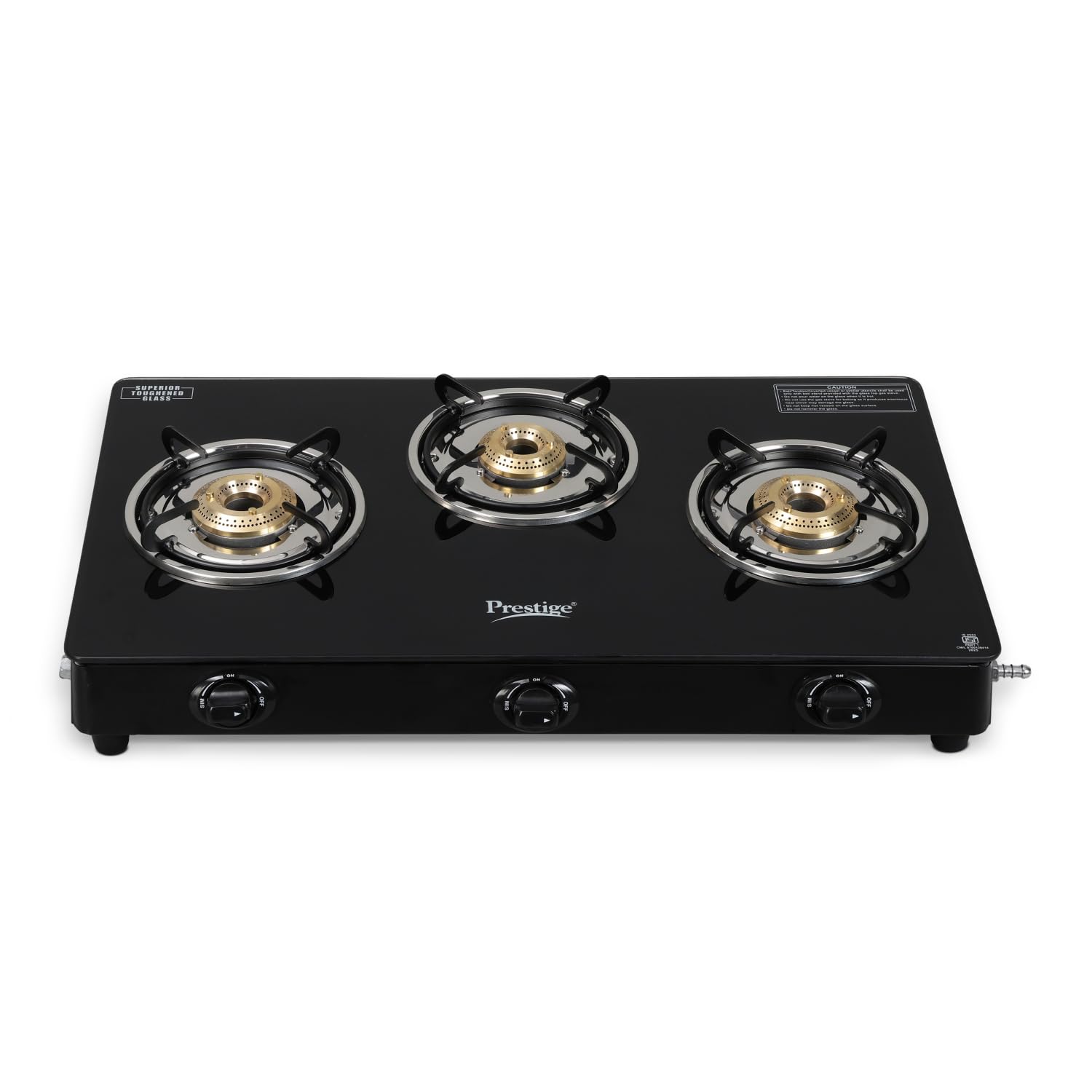 Prestige Iris Plus LP Gas Stove Gti-03+AI (With Powder Coated Body, Auto Ignition System, Glass Top & 3 Unit Brass Burners)-image-22