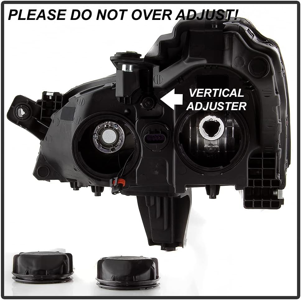 ACANII - For 2009-2012 Chevy Traverse LS/LT Black Headlights Headlamps Replacement Driver & Passenger Side