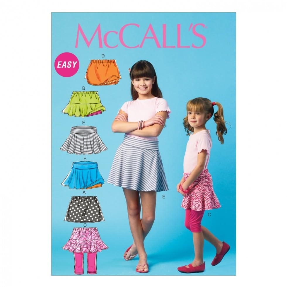 McCall 's Schnittmuster 6918 Kinder/Mädchen Bonbonfarben Größen: 7–44–12–14
