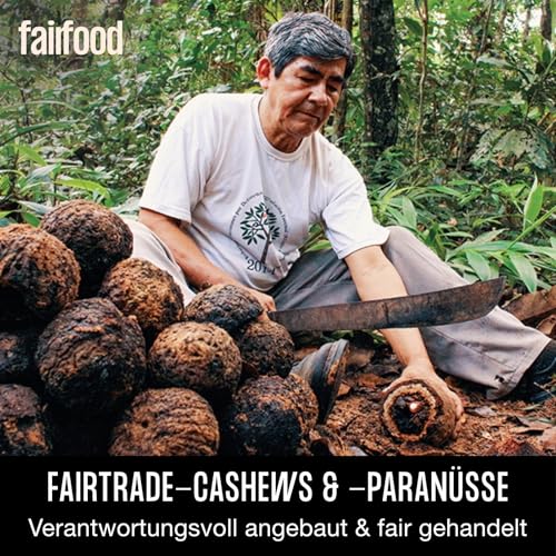 fairfood Freiburger Nuss-Mix geröstet & gesalzen (500 g) – Bio, Fair gehandelt & Vegan – Nussmischung mit Cashews, Mandeln & Paranüsse – Ohne Öl geröstet in eigener Manufaktur