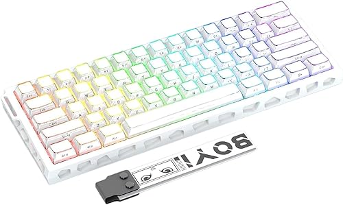 Miniatura 8 de BOYI H60Pro - Teclado magnético para juegos, 60% de aluminio hueco efecto Hall, disparador rápido, intercambio en caliente, tasa de sondeo 8K, 0.000