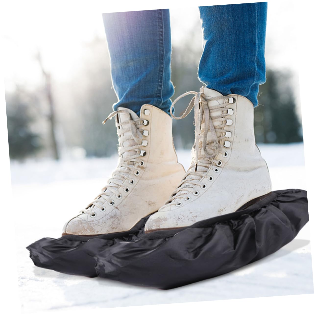 ifundom Cubiertas Elásticas para Hielo De Fundas De Cuchillas Accesorios Antideslizantes para Patinaje Mantiene Cuchillas Secas Y Previene Oxidación
