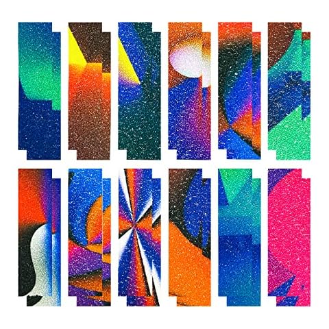 24pcs Anxiety Sensory Stickers,Fidget Abstract Tactile Rough Textured Strips Finger Toys Anti Stress Phones Laptop Calm Stickers Pads Adhesive Tape Strips for Adults Teens Desk Cover