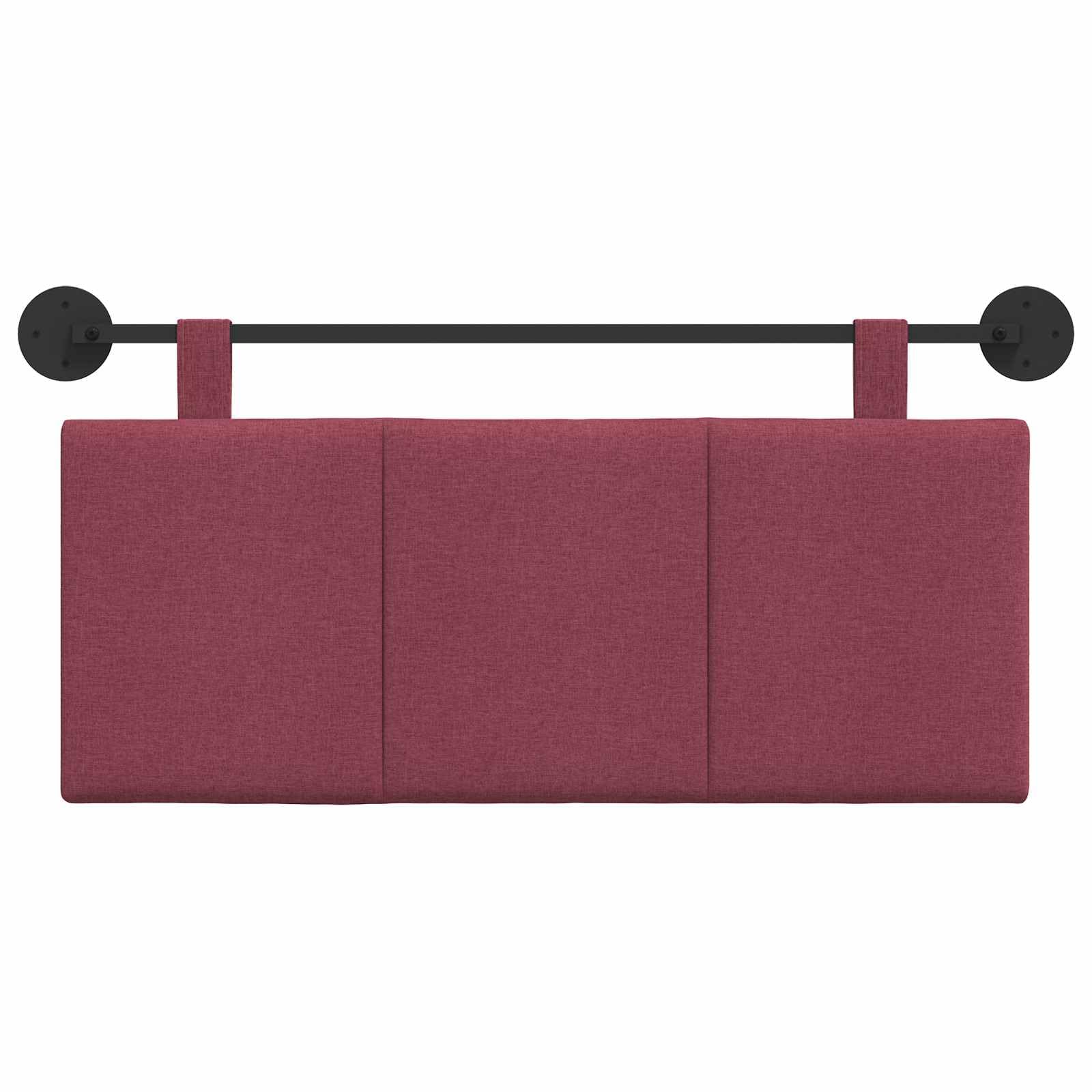 Leasha Tête de Lit Suspendue, Tête de Lit Coussin Murale Bordeaux Tissu 110x55x5 cm