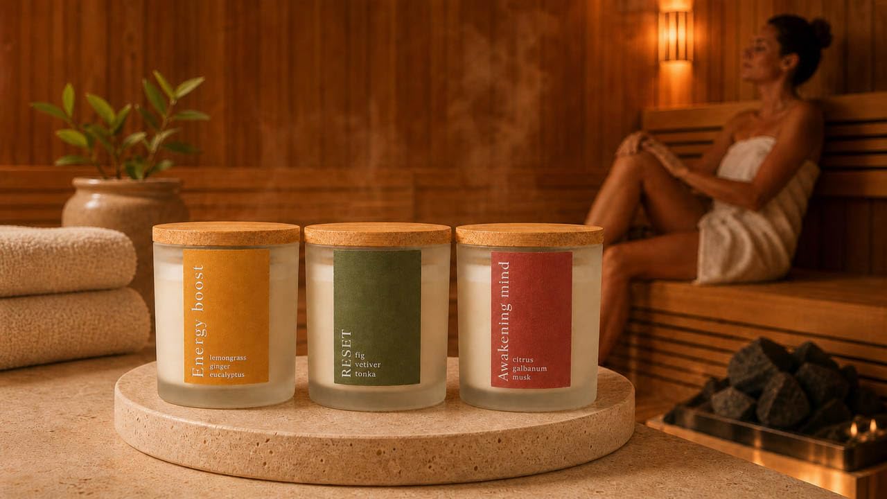 Temptation Trio Duftkerzen Set, 3 x 220 ml, RESET, AWAKENING MIND & ENERGY BOOST, Sojawachs, 45–50 Stunden Brenndauer