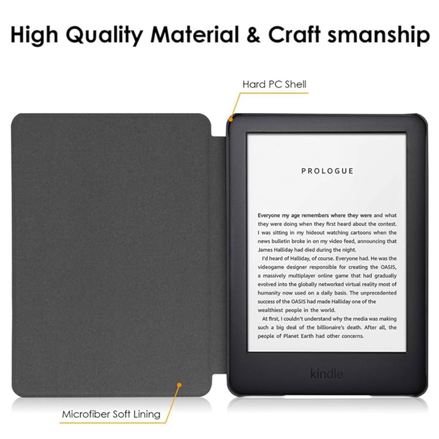 Kindle（第10世代）J9G29R 純正ケース付き、液晶フィルム貼付済 Amazon.com: Flyorigin Case for 6