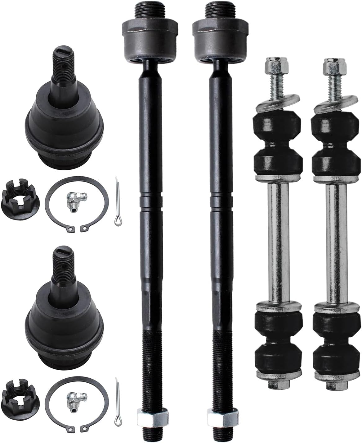 Detroit Axle - 2WD 12pc Front End Kit for Chevy GMC Silverado Sierra Suburban 1500 Yukon Tahoe Cadillac Escalade Wheel Bearing Hubs Upper Control Arms Sway Bars Tie Rods Lower Ball Joints Replacement