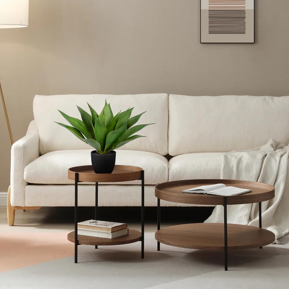 Hollyone 13" Artificial Aloe Fake Potted Plant - Image 3