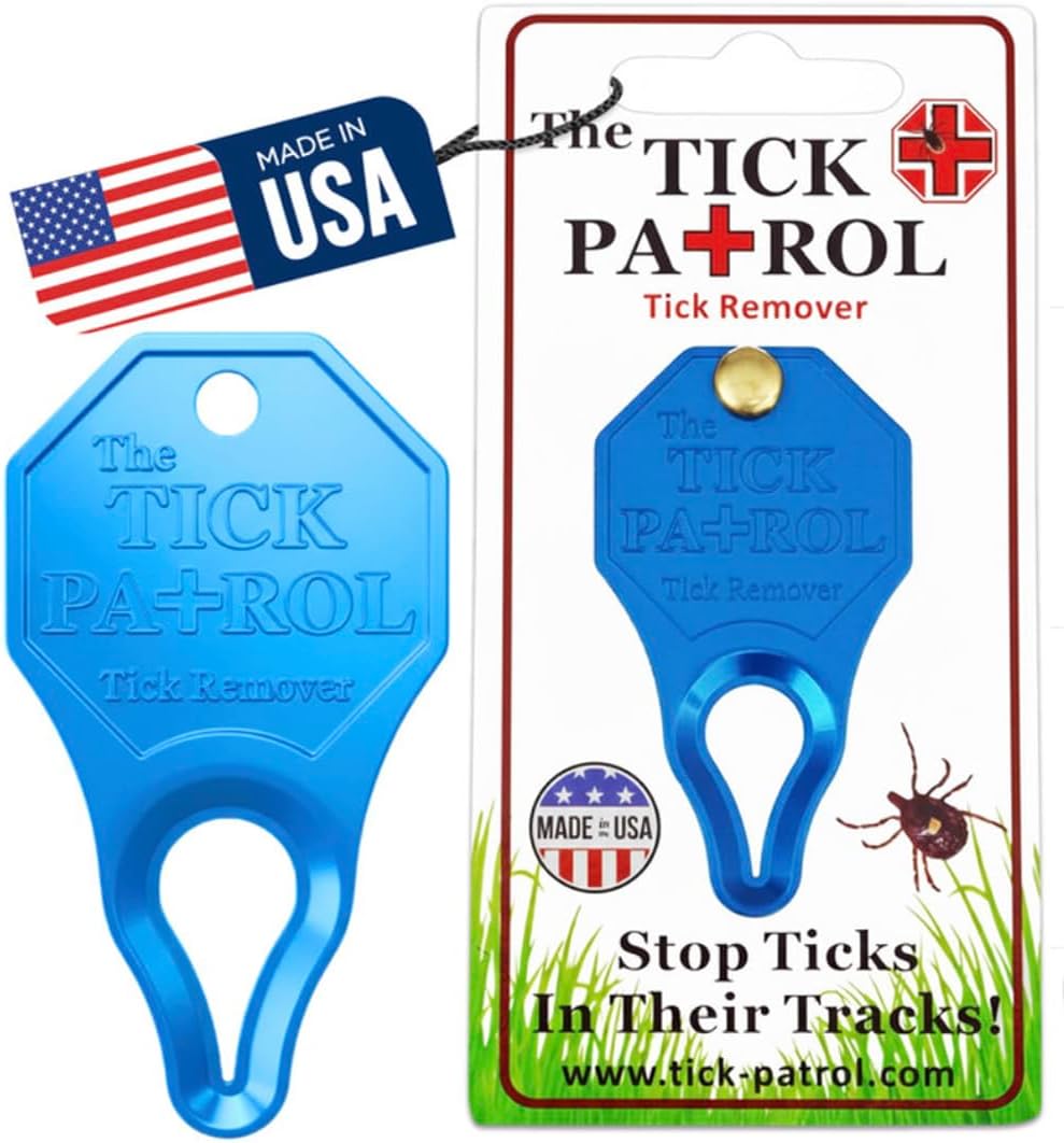 Tick Remover Tool for People & Pets, Lightweight, Portable, Durable, Keychain Attachment, Quick, Safe & Effective Tick Removal Kit, Assorted Colors, Made in USA (Assorted)