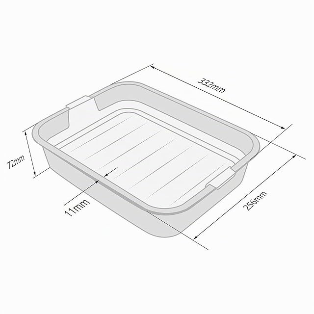 Foto 4 de 7 de 4BIG.Fun Cat Litter Tray Tray Litter Tray Litter Box Kitten - Inodoro de Limpieza de Inodoro, Color Blanco