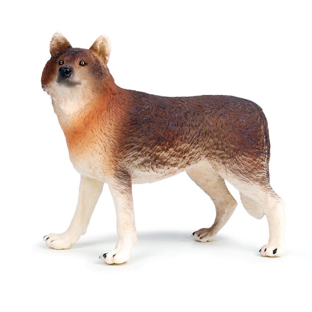 Statue de loup solide en plastique KELIEQA pour figurine animale décorative - 5