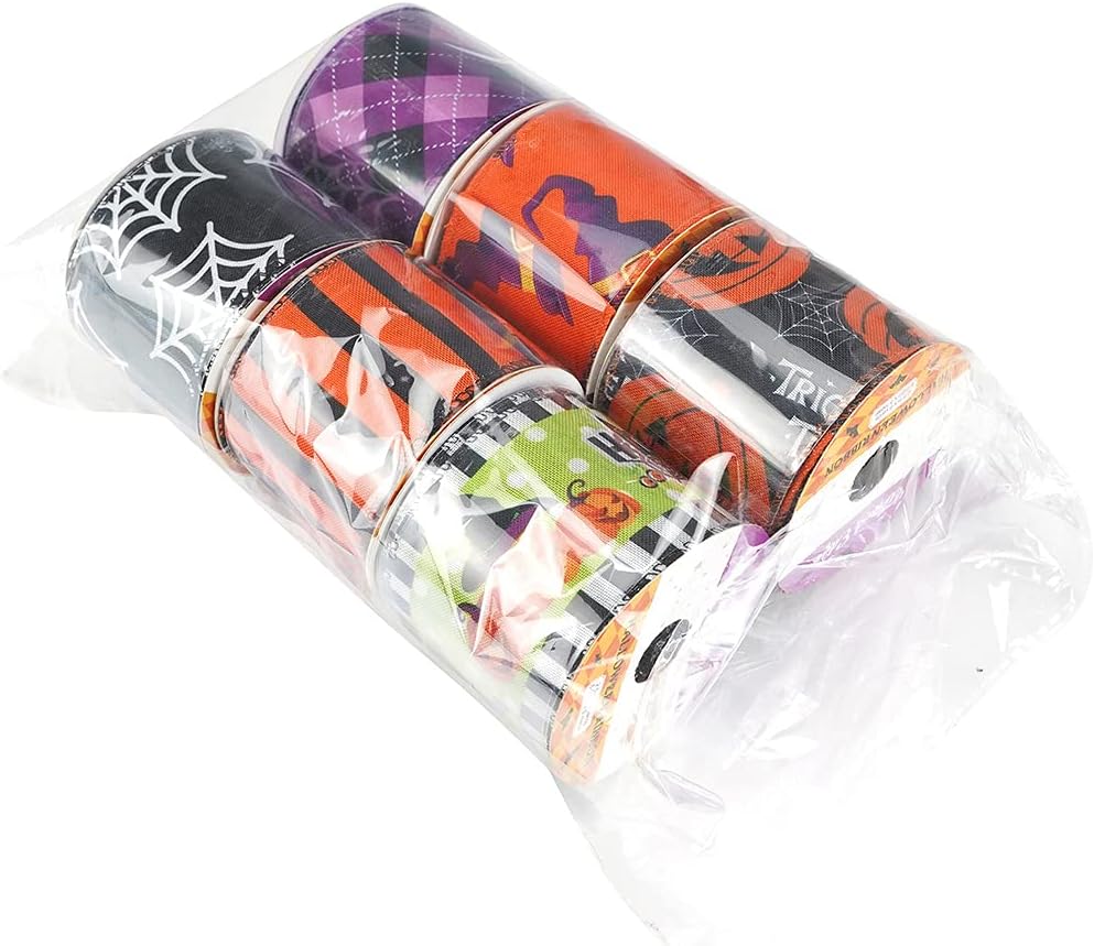 Hair Bows Ribbon Halloween Pumpkins Ribbon Printed Grosgrain Ribbons Ribbon Gift Wrapping Hair Ribbon Handmade