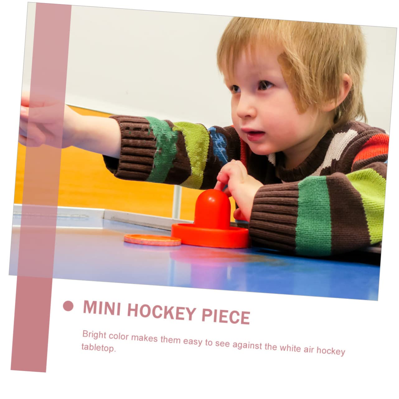 GOOHOCHY Complete Hockey Table Pucks Kit Red Green Mini Pucks for Air Hockey and Indoor Games