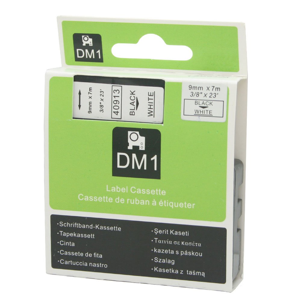 BROVACS 1 Pack Black on White Label Tape Compatible for DYMO D1 40913 9mm 3/8" OPA2113 - Image 2
