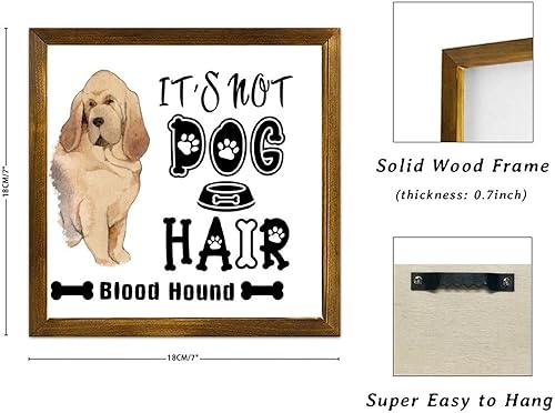 Vista 57 de Letrero de madera con texto en inglés «It's Not Dog Hair» («It's Not Dog Hair» American Bully Dog Dog), regalo decorativo para la pared del hogar