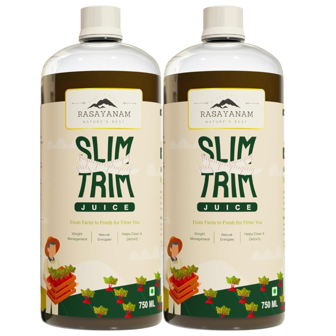 Rasayanam Slim Trim Juice for Healthy Weight Management - 750ML PACK OF 2 | Improves Gut Health | Garcinia Cambogia, Aloe Vera, Harad, Amla, Moringa, Trikuta & 8 More Ayurvedic Herbs (B0CRL5S149) Amazon Price History, Amazon Price Tracker