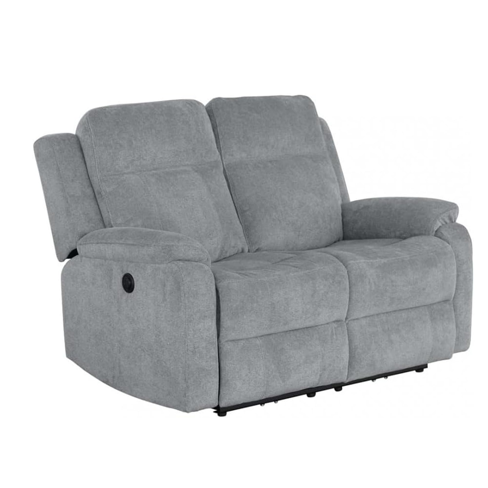 SHIITO | Sofá 2 Plazas Relax Manual Tapizado en Tela - Modelo Altan | 102 X 95 X 146 - Gris | Sofá de Salón Moderno de Diseño