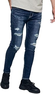 [アズールバイマウジー] デニムパンツ AZUL DENIM リペアスキニー メンズ 251JAS12-0381
