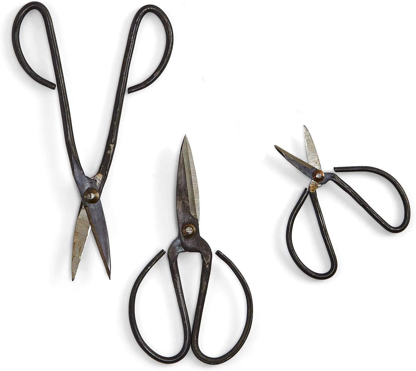 Forged Cast Iron Utility Shears in Gift Envelope Set of 3 Sizes: Small 5 3/4", Medium 7 1/2", Large 8 1/2"