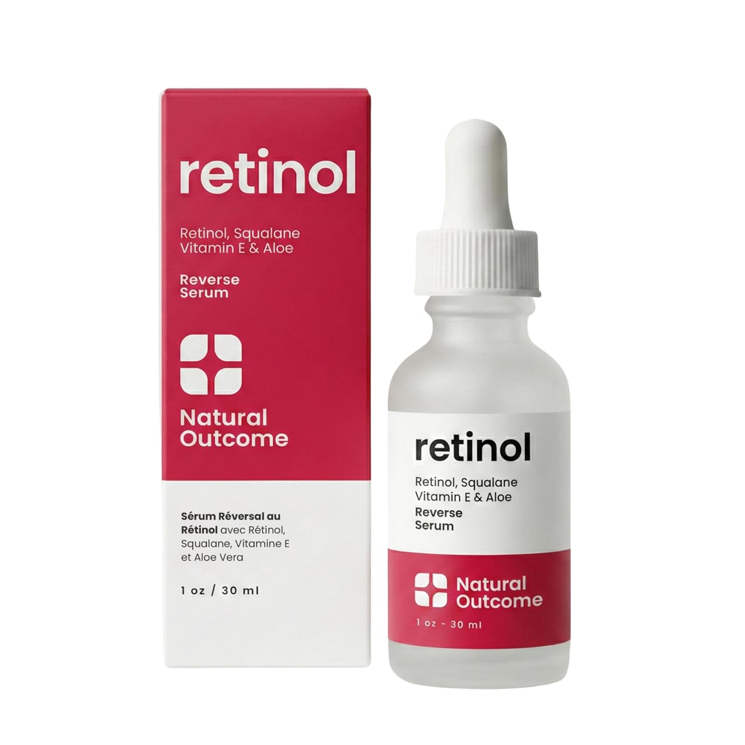 natural outcome Retinol Serum for Face | Fine Line and Wrinkle Reducer Serum | Nightly Hydrating Facial Serum with Hyaluronic Acid, Vitamin E, Squalane and Aloe Vera | Collagen Enhancer | 1 o