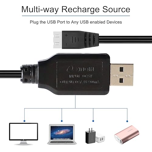 Miniatura 6 de KBT KEEP BETTER TECH Paquete de 2 cables de carga USB de batería de coche RC de 7.4 V, velocidad de carga de 500 mA con luz indicadora LED,