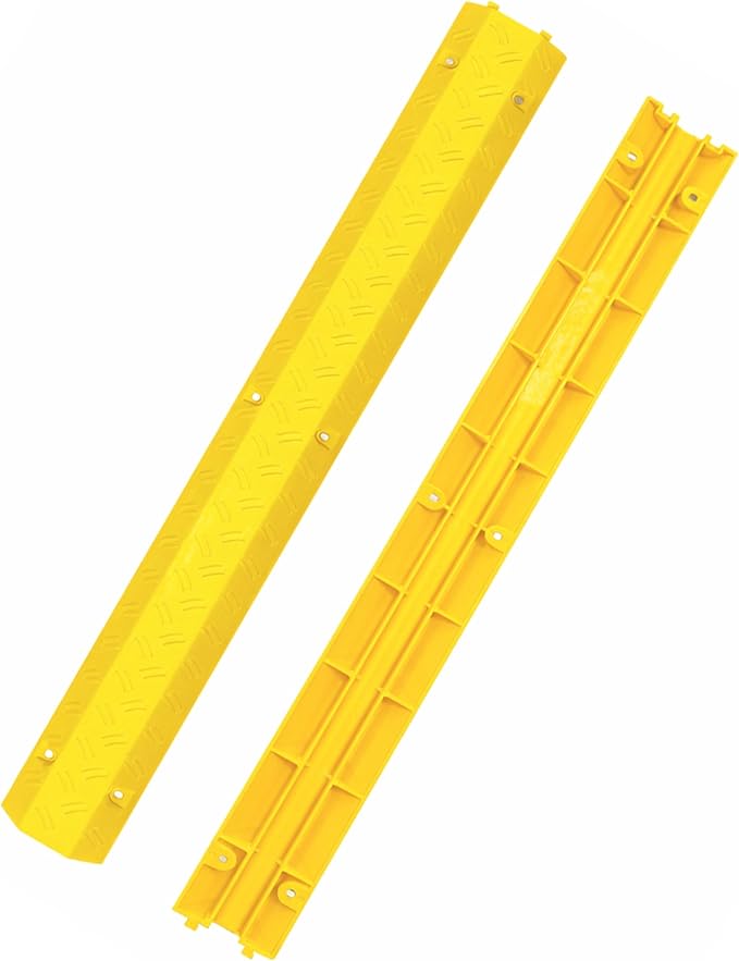 Plastic Cable Protector 100x 10CM | Yellow Cable Ramp with Channel Size ...