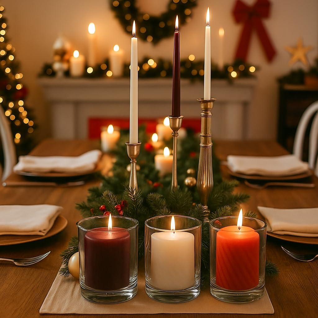 Scented Votive Candle Displayer - 15-Hour Burn Time – Made in USA – Premium Wax – Ideal for Gift Shops & Seasonal Décor, 72 Piece, Mulberry, Vanilla & Spice