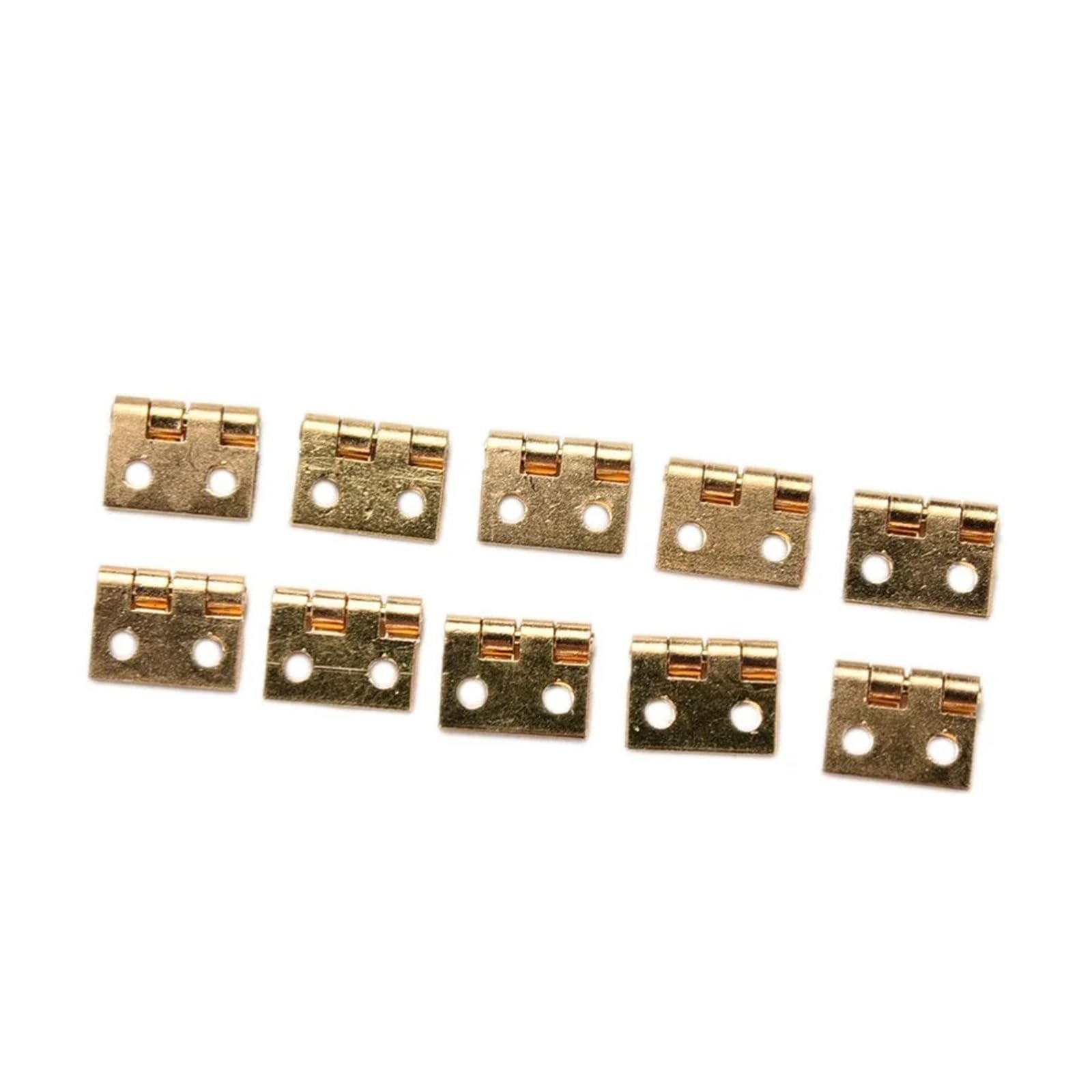 Mini charnières métalliques dorées 10x8mm pour boîte à bijoux (25 pièces)