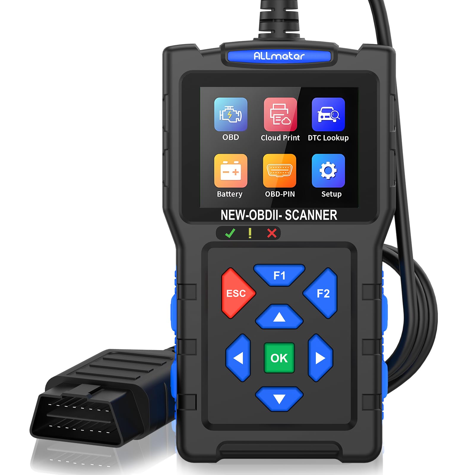 ALLmeter T300 OBD2 Scanner connected to a car's OBD2 port