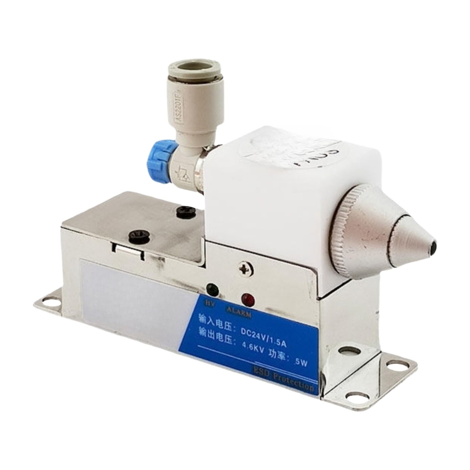 Dispositif d'élimination de l'électrostatique DC24V pistolet à air tête mini neutralisateur ionique