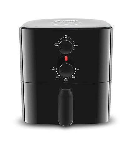 Elite Gourmet EAF-3218 Personal 1.1Qt. Compact Space Saving Electric Hot Air Fryer Oil-Less Healthy Cooker, Timer & Temperature Controls, PFOA/PTFE Free, 1.1 Qt, Black