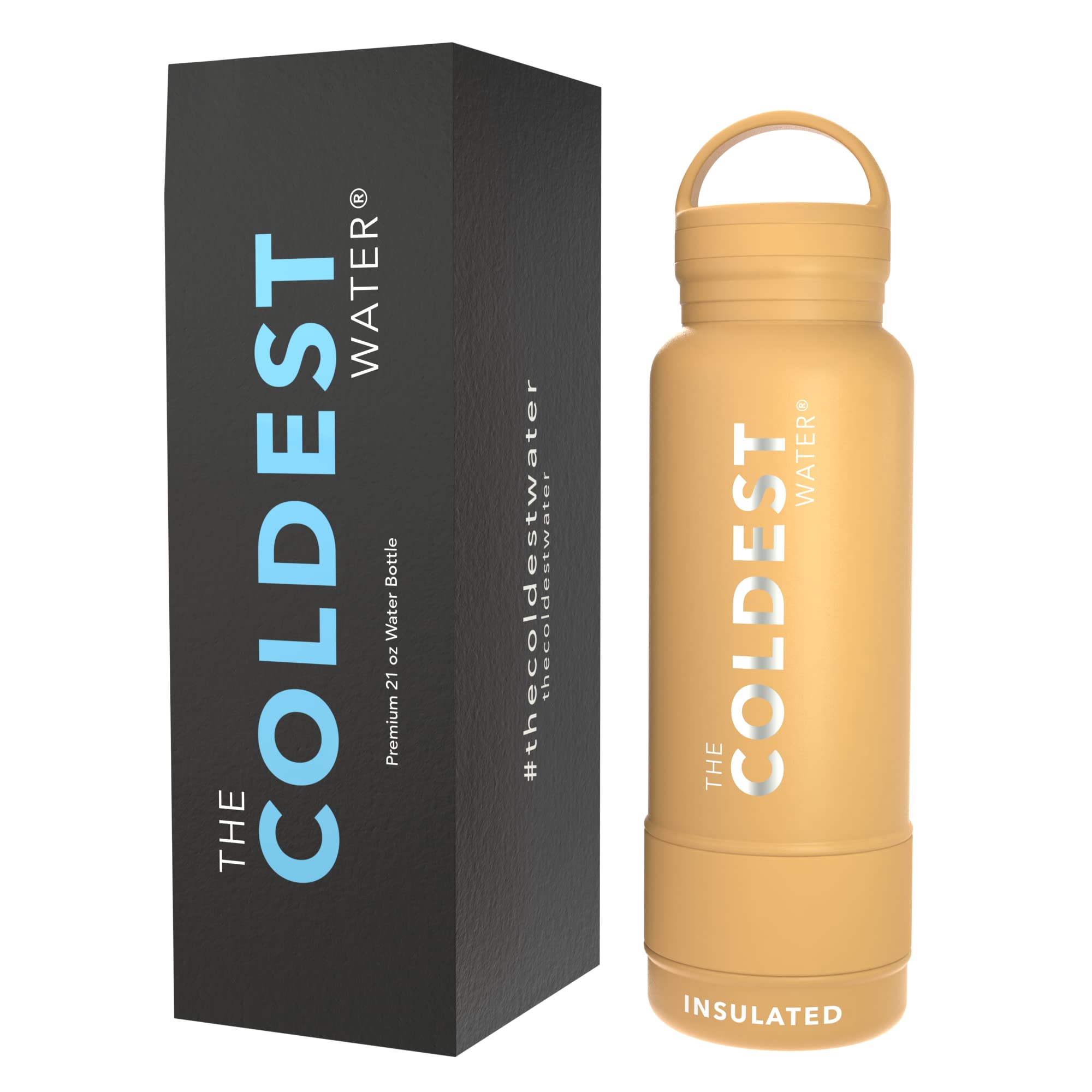 Coldest Sports Water Bottle - (Loop Lid) Leak Proof, Vacuum Insulated Stainless Steel, Double Walled, Thermo Mug, Metal Canteen