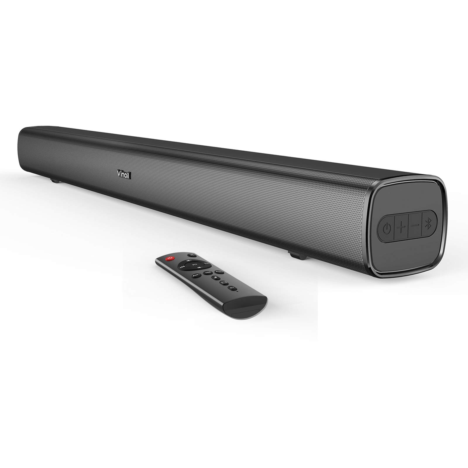 Soundbar, Wired & Wireless Bluetooth Home Theater Stereo Speaker, 30-Inch Audio Soundbar for TV, AUX/RCA/USB Connection, Wall Mountable, Remote Control