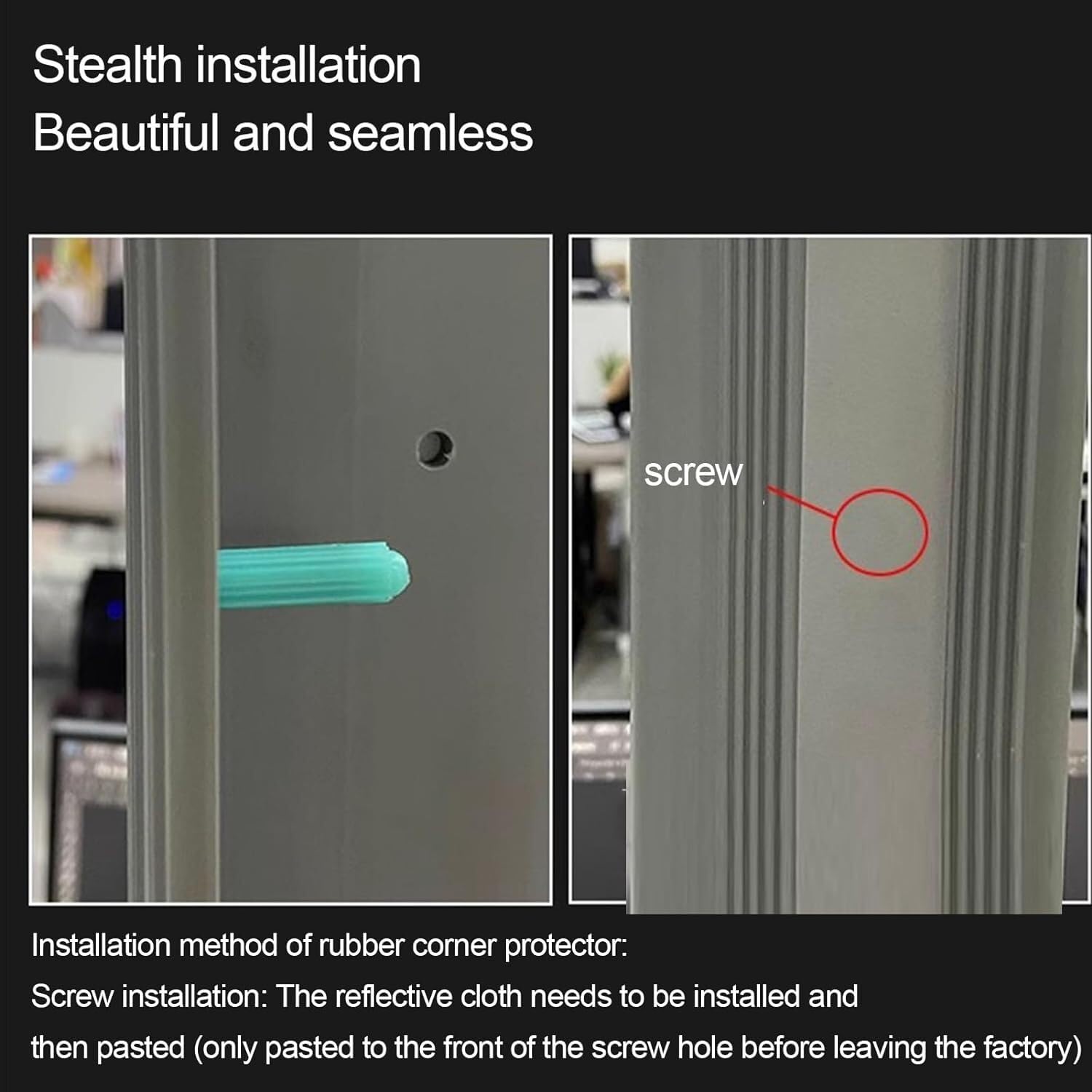 ELzEy Poste de goma de 1 cm de grosor para almacén, protector reflectante de esquina de garaje (color: gris, tamaño: 15 piezas)