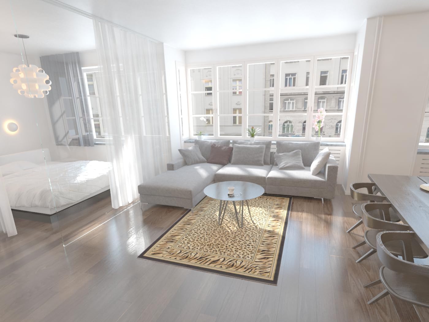 Unique Loom Wildlife Collection Area Rug - Cheetah (10' x 14' 1" Rectangle Light Brown/Black)