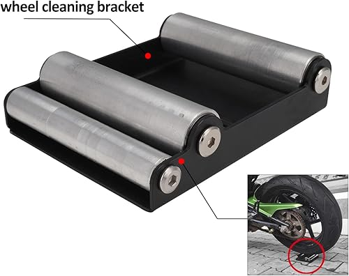 Miniatura 2 de Soporte de limpieza de ruedas de motocicleta soporte de rodillo de motocicleta reemplazo de soporte de paleta para limpieza de neumáticos y