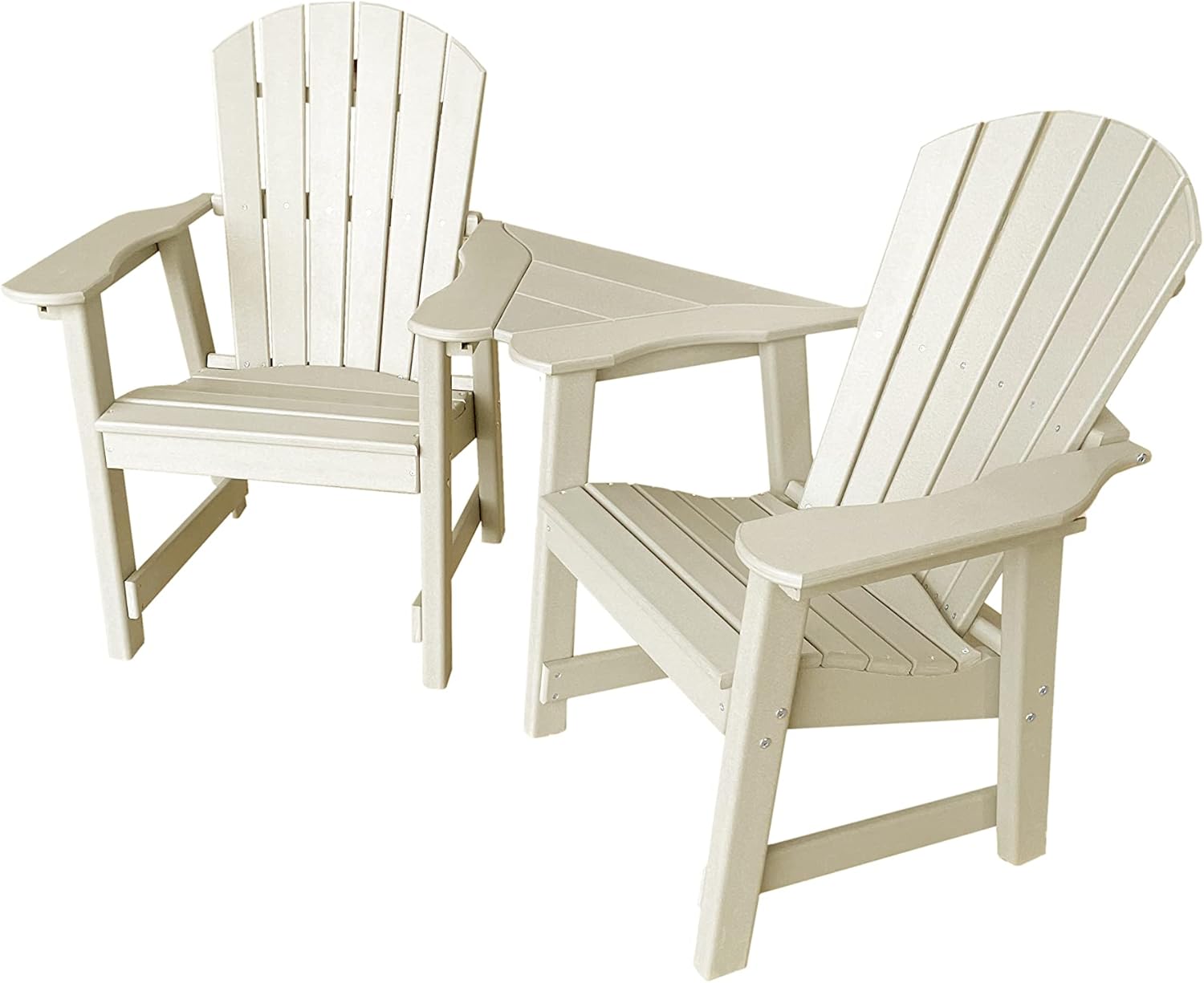 Phat Tommy 2 Chair Dining Table Set - Poly Outdoor Furniture - Small Patio Dining Set for Apartment Balcony Furniture, Recycled Poly Lumber Chairs and Table, Blue