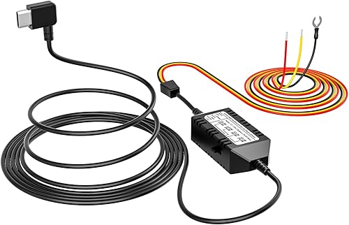 VIOFO Kit de cables duros HK4 Acc, kit de cable duro USB-C para T130, A229Duo, cámara de tablero A119Mini, protección de bajo voltaje para modo de