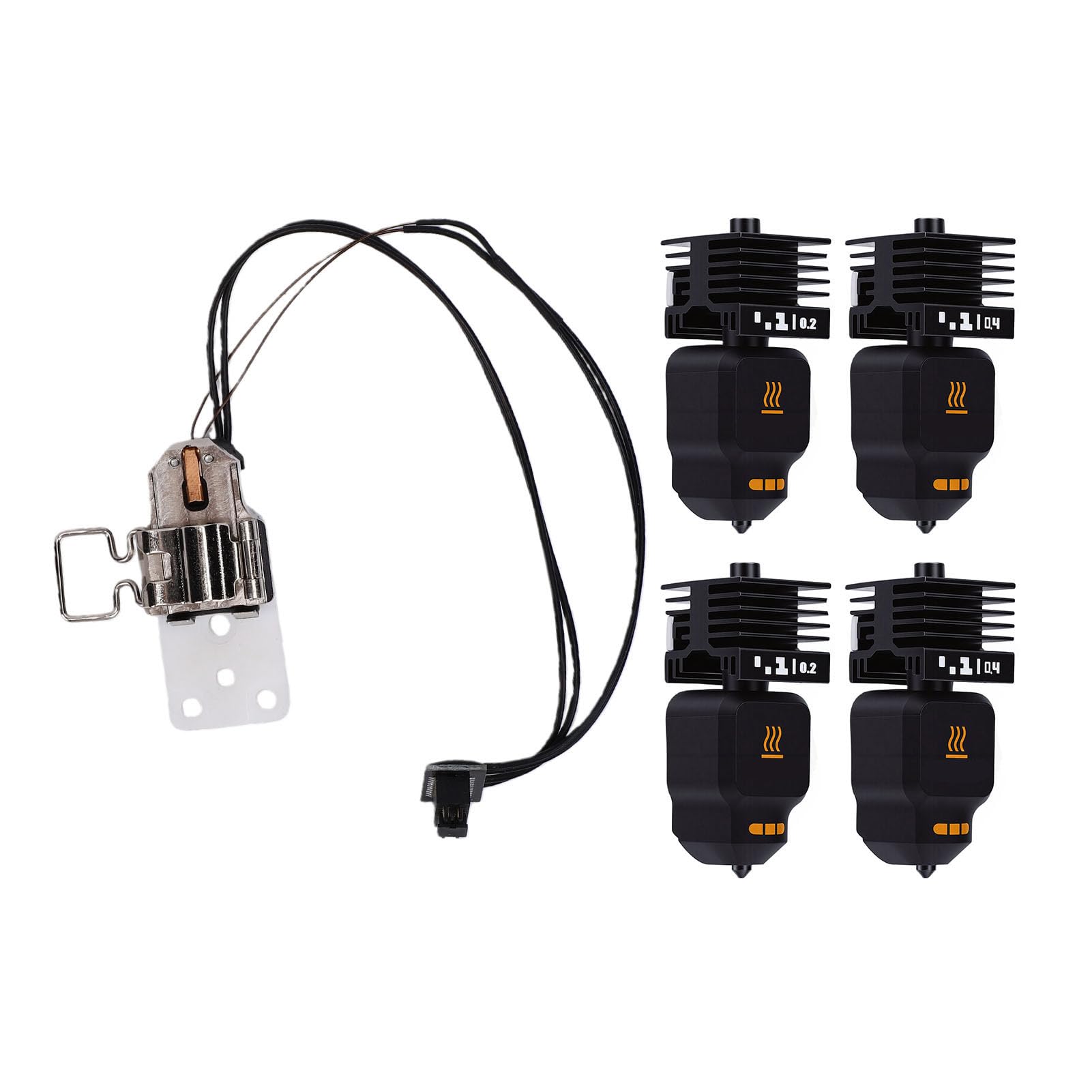Fafeicy Kit Hotend para Impresora 3D 0,2 0,4 0,6 0,8 Mm Acero Endurecido